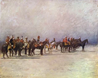 Vice-roi passant en revue les troupes